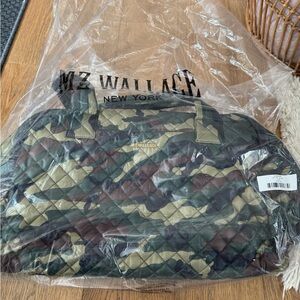 MZ Wallace Green Camouflage Jim Quilted Bag